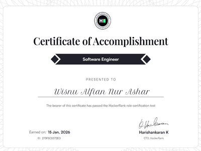 Software Engineer Certificate
